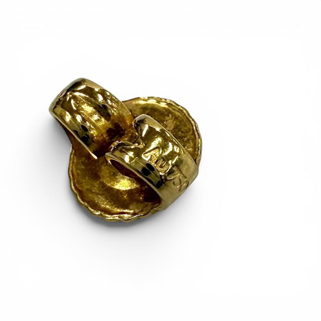 Excellent TIFFANY&Co. Pierce Open Heart Stud Pierce Extra mini Yellow Gold 750 Used