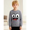 European sizes Kids' Fashion Sweatshirt,  Round Neck Pullover with Cartoon Print, Suitable for Daily Casual Wear and Outdoor Activities