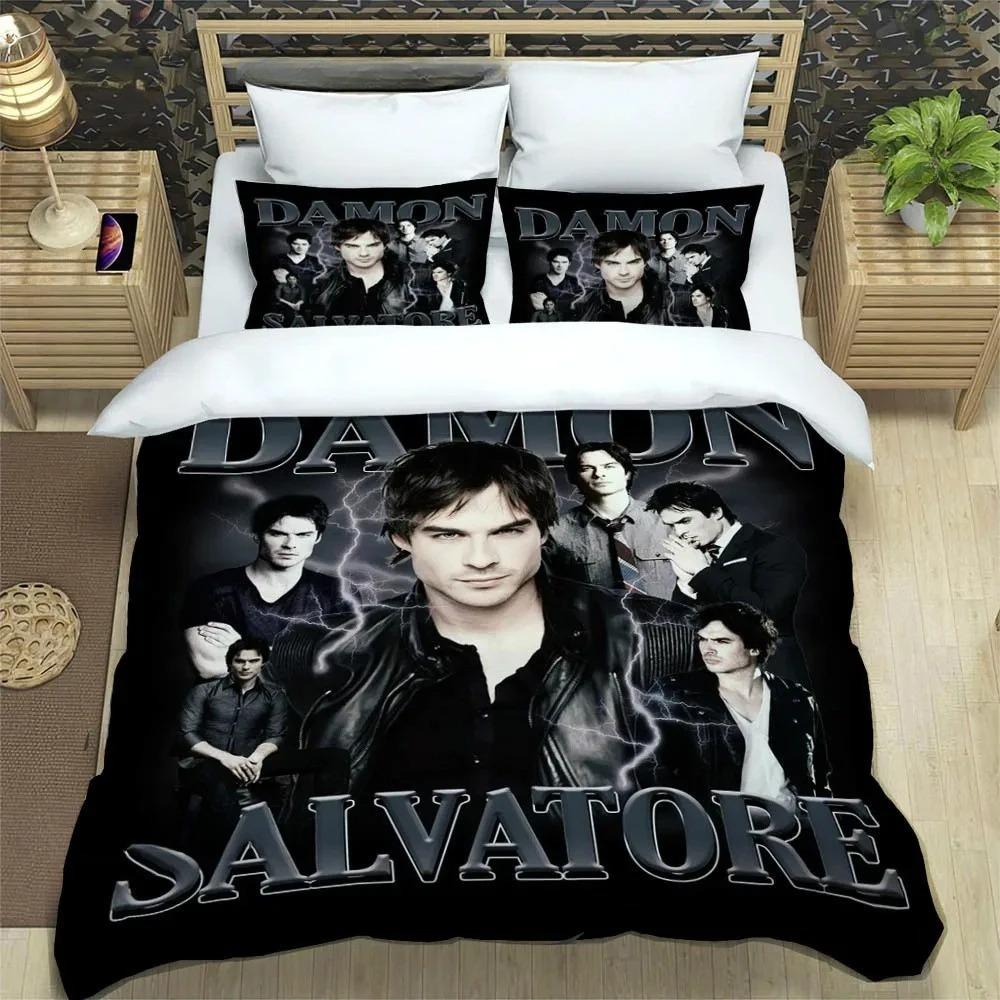 

The Vampire Diaries Damon Salvatore Bedding Sets Exquisite Bed Supplies Set Duvet Cover Bed Comforter Set Bedding Birthday Gift EU single(135x200cm)