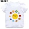 Hot Sale Planets Solar System Print Cartoon Kids TShirts Astronaut Girls Clothes Baby Boys T Shirt Summer Children Topsooo5888
