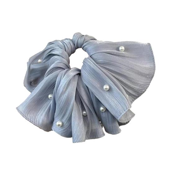 Hair Tie Imitation Pearls Large Elastic Hair Band Double Layer Soft Fabric Hair Scrunchie Hair Accessories