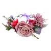 AWAYTR Spring Bohemian Rose Crowns Wreath Beach Hawaii Floral Garland Romantic Faux Rose Wedding Wreaths New Flower Headband