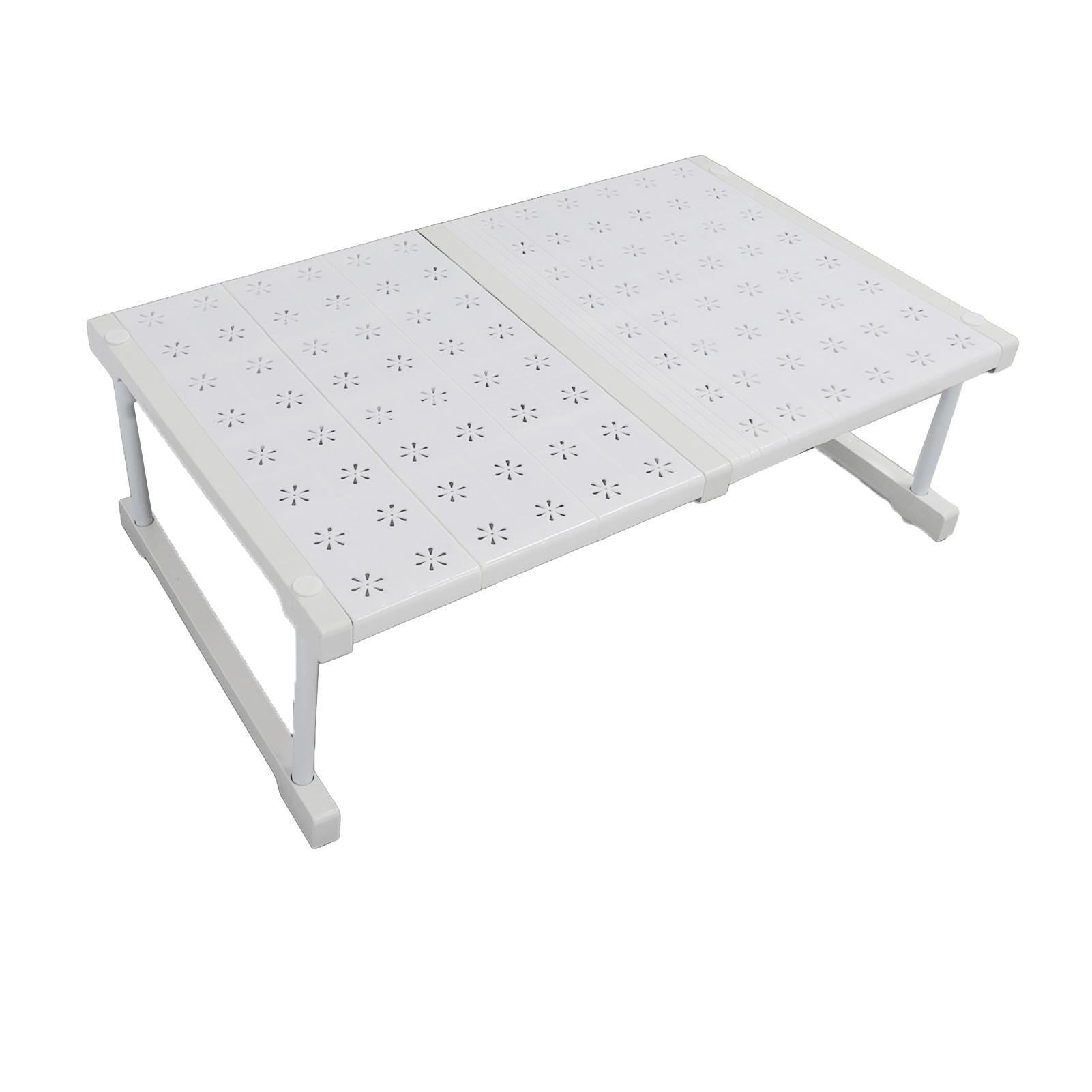 

Expandable Closet Shelf Storage Rack Easy to Install High Load Bearing Capacity Space Saving Cabinet Storage Shelf for Length 47-68cm / 18.5-26.8in