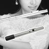 Flute head replacement flute nickel 20mm joint, headjoint, mouthpiece, part, brass, plated, 22.6cm length, socket.