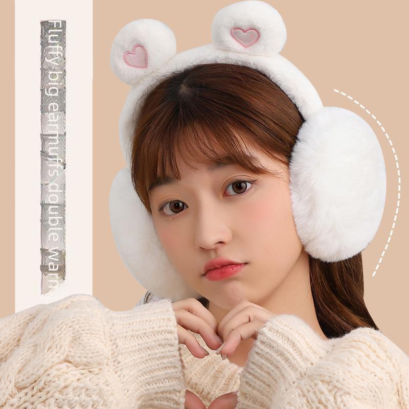 Korean Antifreeze Plush Folding Earmuffs: Warm, Cute Winter Ear
