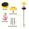2 STÜCKE/3 STÜCKE Outdoor Eisen wasserdichte Statue Licht Simulation Tier Solarleuchte mit Biene und Flamingo Frosch und Kolibri Futterspender Funktion, Dekoration