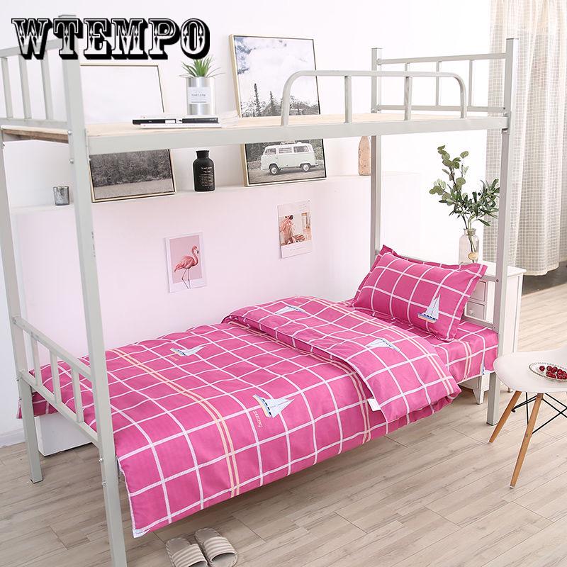 Student Dormitory Special Three-piece Bedroom Single Bedding Sheets Have Been Hooded In A Single Sleeve