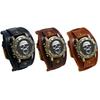 Men's Watch Skull Antique Bracelet Rock Punk Skull Leather Strap Waterproof Analog Quartz Watch Gothic Accessory - Birthday Christmas Valentine's