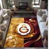 Galatasaray FC Fußballmuster Weicher Teppich rutschfest für Innenbereiche Sport Dekor Matte für Schlafzimmer