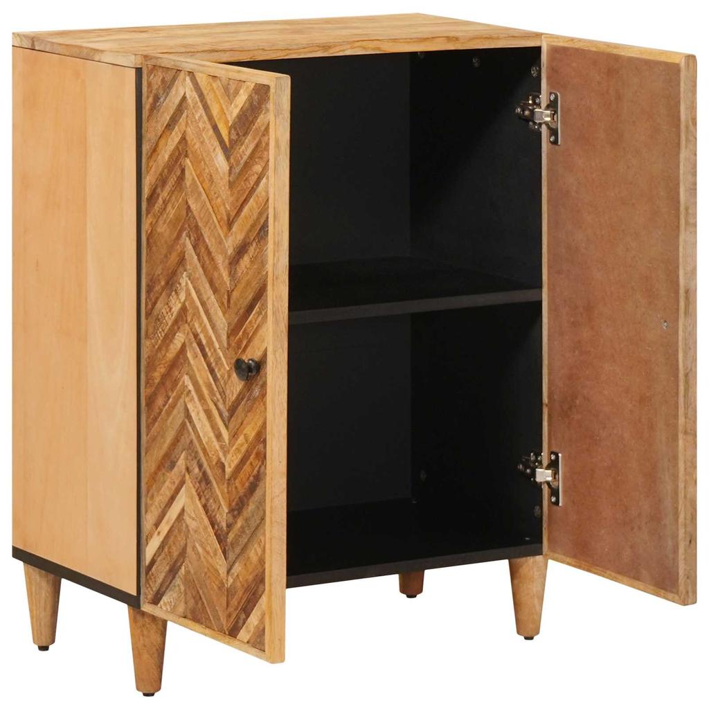 Storage Cabinet in Brown 60 x 33.5 x 75 cm Solid Mango Wood