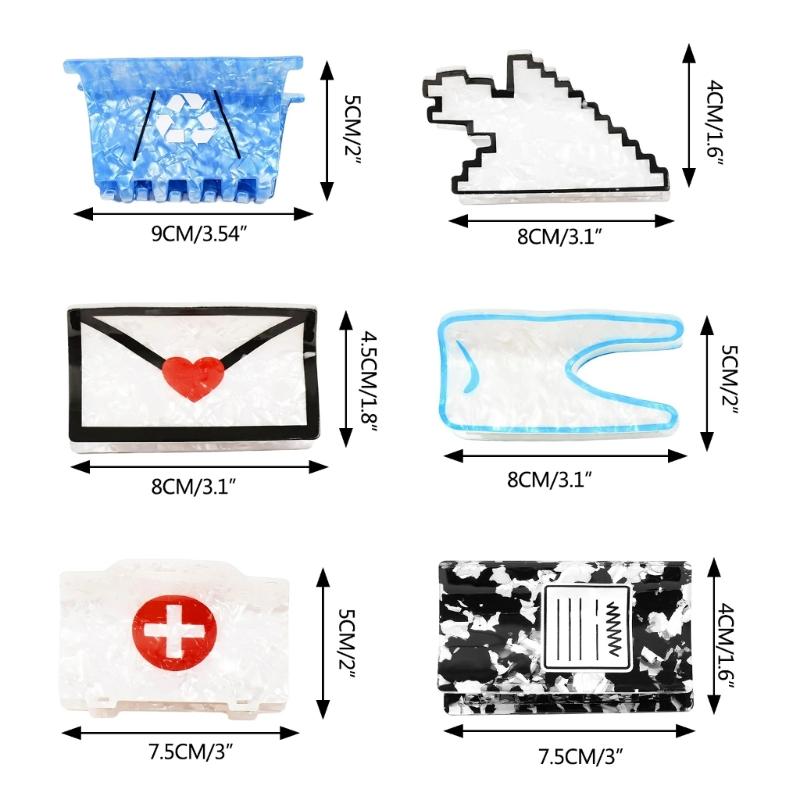 Internet Celebrity Taking Photo Ponytail Hair Claw with Shimmering Novelty Shape Hair Catch for Woman Teens Ponytail