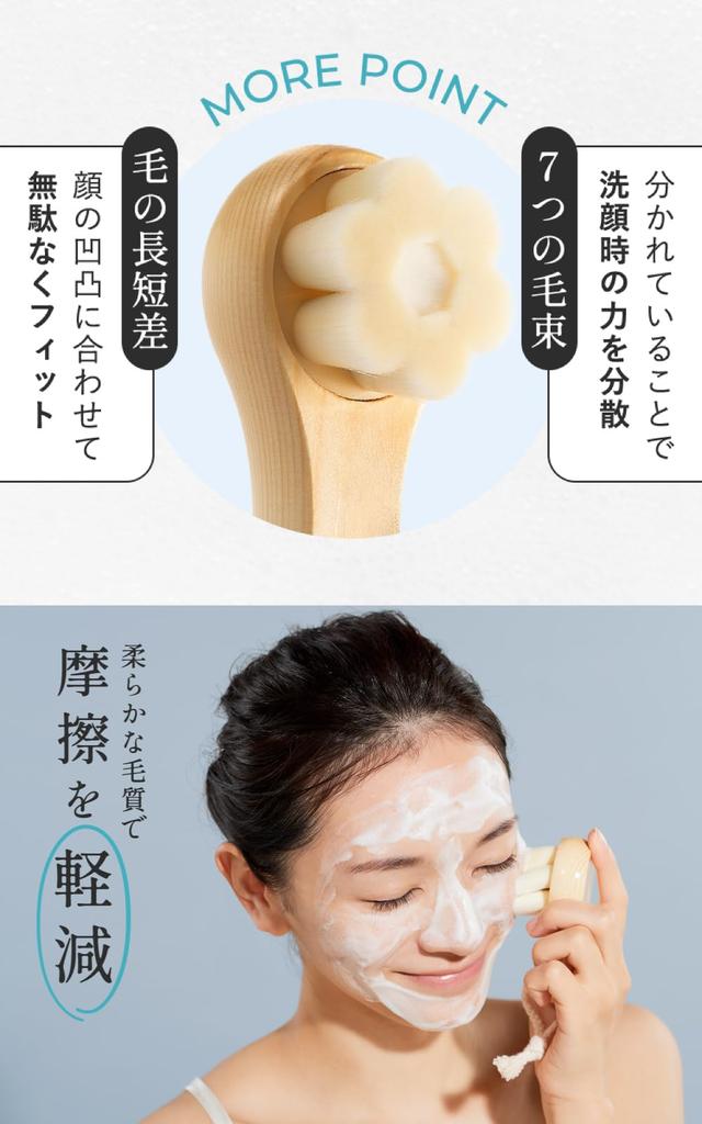 SHIKARI Brightening Wash Bristle Facial Cleansing Brush Pore Cleansing Pore Blackhead and Blackhead Gift Set with Serial Number Ultra-Fine [Facial