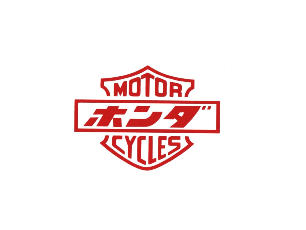 Cutting Stickers Honda 3.9 Inches (10 Cm) Red Set of 2