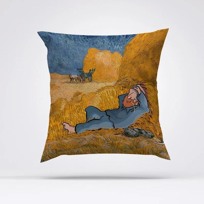 

Мультяшная наволочка для подушки Наволочка Подушка Дом Декоративная Автомобиль Диван Кровать 66x66cm розовый