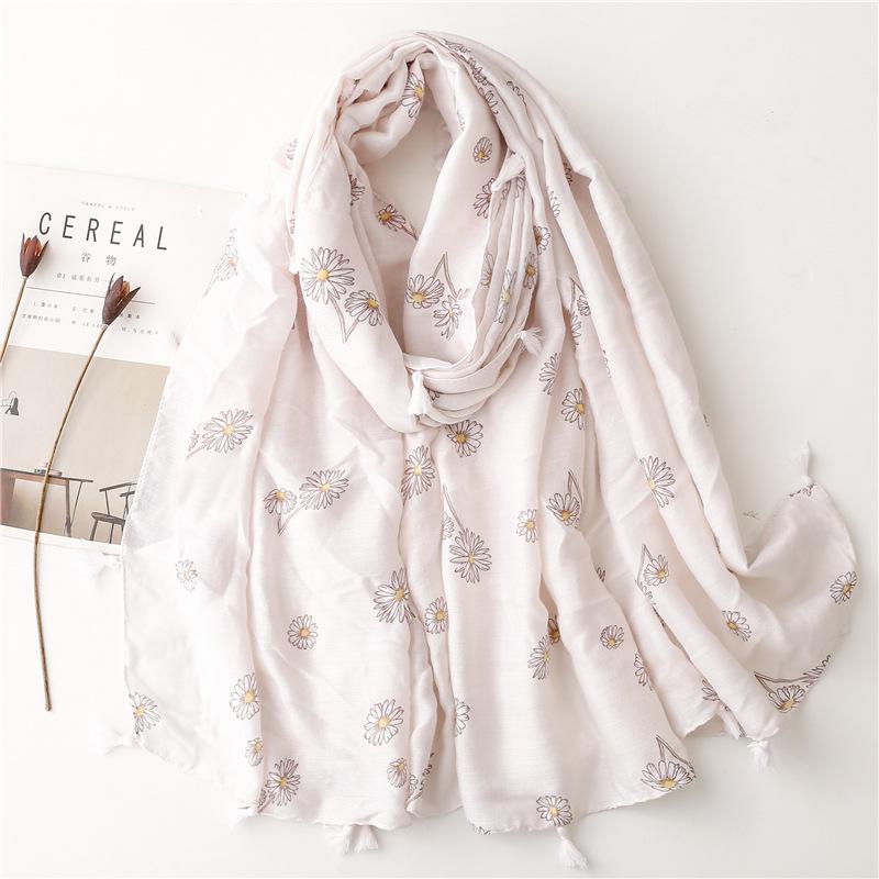 Fashion Women Spring Autumn Viscose Scarf Shawl Lemon Tree Floral Tassel Pashmina Stole Wrap Echarpe Foulards Muslim Hijab