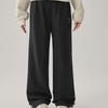Skechers Warm Two-Way Wear Wide-Leg Joggers Loose Comfortable Straight-Leg Casual American Solid Color Knitted Sports Pants L325W046-0018