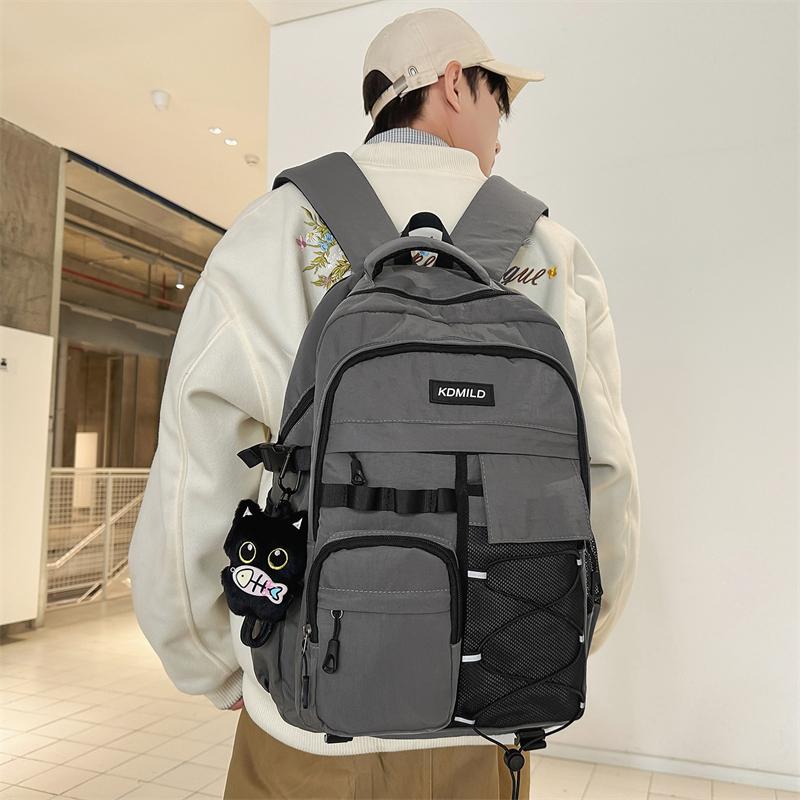 Fashion Backpack for Men & Women – Large Capacity School Bag with Multiple Pockets & Water Bottle Holder – Perfect for Daily Use