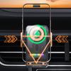 Smart Car Phone Mount 15W Wireless Car Charger Hands Free Car Phone Holder Easy Air Vent Installation Smartphone Mount