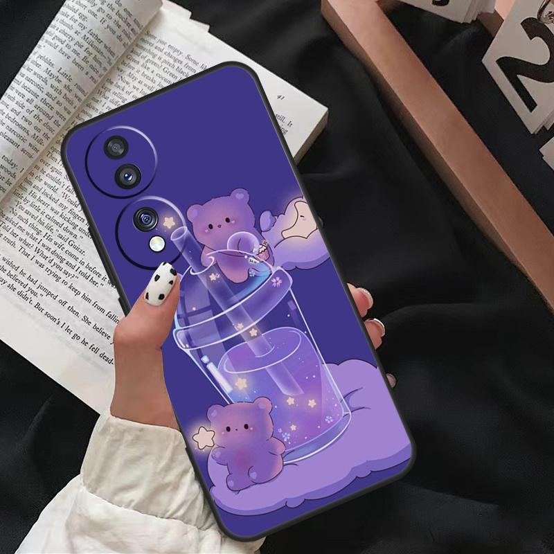 Purple aesthetic Case For Honor X8 X9 X7 X6 a 8X 9X X9a Cover For Honor Magic 5 Pro 10 50 70 90 Lite Coque