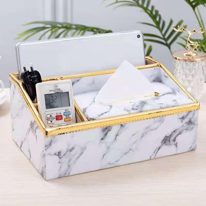 Multi-functional Tissue Box with Remote Control Storage for Living Room
