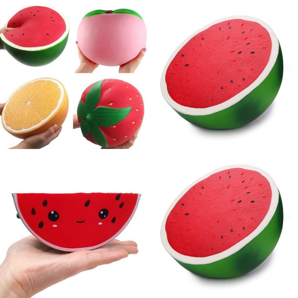 Jumbo Super Gigante Macio Squishy Melancia Laranja Morango Pêssego Slow Rising Brinquedo de Apertar