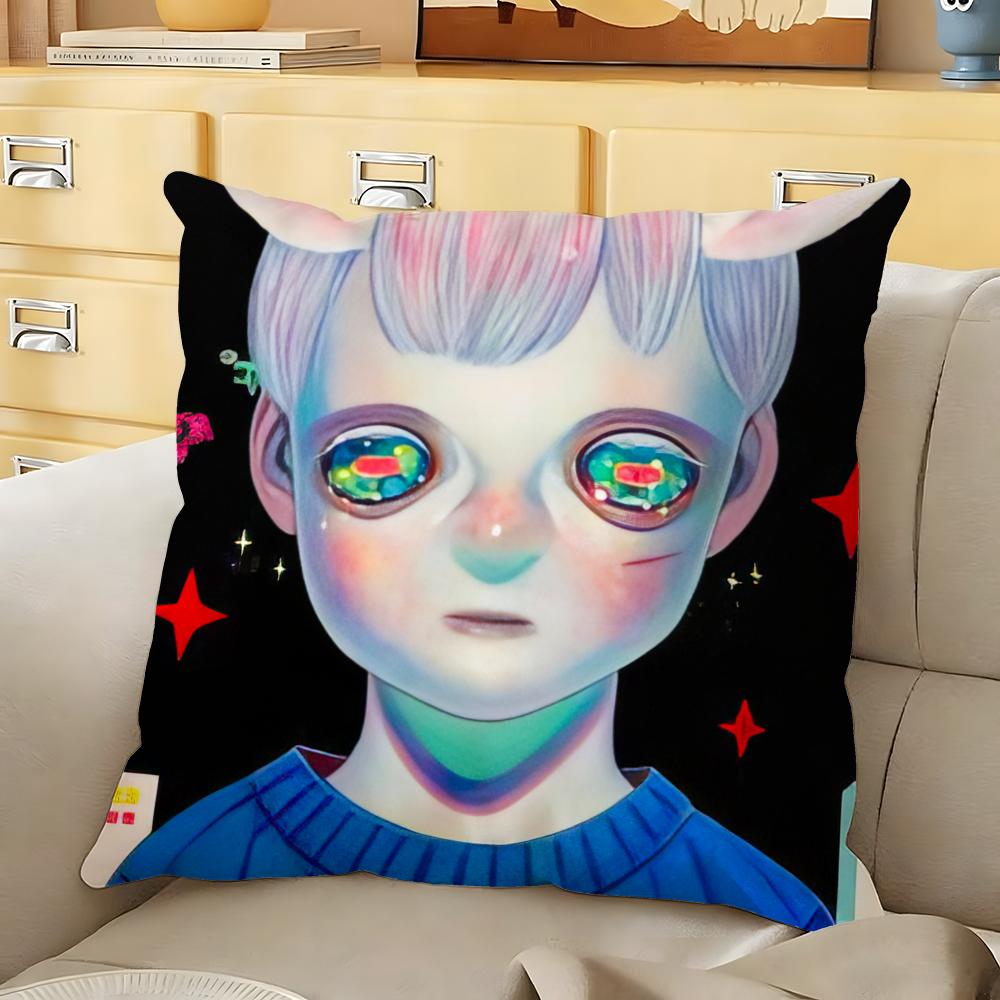 

HHikari Shimoda IllustrationS Cushion Cover Soft Durable Reversible Pillow Cover Home Car MultiScene Daily Comfort Pillowcase 30X30cm