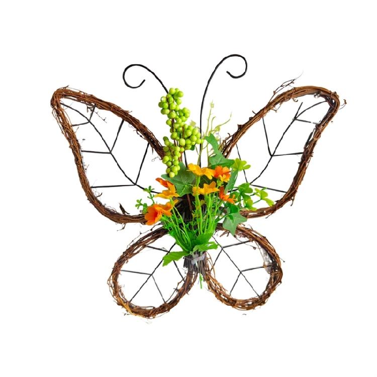 

Butterfly Shape Wreath for Front Door Farmhouses Garden Outdoor Decorations 1