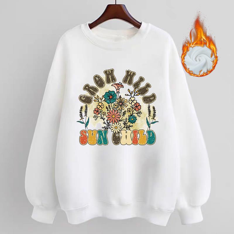 

(Азиатский размер) Женский принт с буквенным принтом, трендовый стиль, весна-осень-осень-зима, модные повседневные пуловеры, флисовая одежда, толстовки с графикой