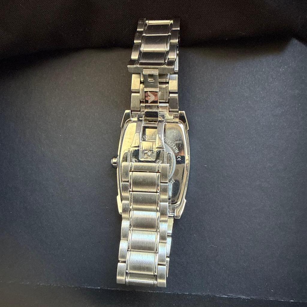 Used EMPORIO ARMANI quartz watch silver date display