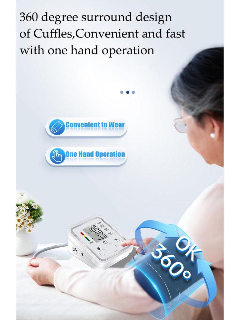 High-Precision Automatic Blood Pressure Monitor: Accurately Measures Blood Pressure for Household Use.