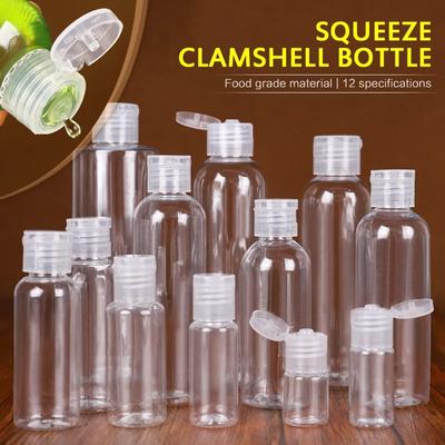 Bouteilles en plastique transparentes vides pour bouteilles de voyage, contenants pour shampoing, lotions cosmétiques, contenants cosmétiques vides rechargeables