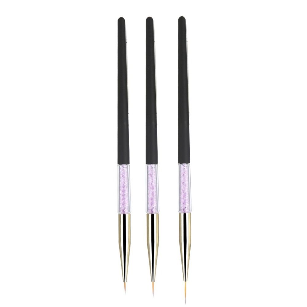 3pcs Delicate Nail Art Dotting Liner Brush Fine Detail Nail Art Brush Nail Art Design