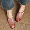 Fashion New Style Fashion Retro Style Baotou Women's Sandals Half Slippers Square Toe Inside Heightening Plus Size Zapatos Mujer