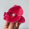 Sweet Phalaenopsis Hair Clip Women's Vacation Versatile Side Clip Artificial Flower Hair Accessories