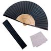 Osaka Choseido Fan Mens Stylish Business Case Handkerchief Set Hemp Leaf Pattern