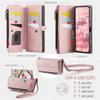 CaseMe Flip Leather Phone Case for iPhone 17 Pro Max 17E Air 16 Plus 16E 15 14 13 12 11 X XS XR SE 2022 8 Long Lanyard Zipper Wallet Multi Card Cover