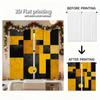 2pc Luxury Geometric Abstract Pattern Curtains Gold Black Modern Living Room Drapes Window Curtain Panel for Home Decor