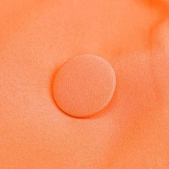 Revers Langarm Pattentaschen Büro Blazer Herbst Zweireihig Mittellang Damen Anzug