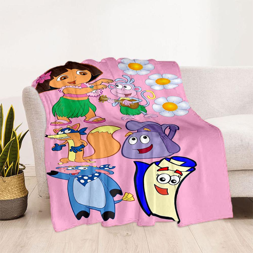 Dora Explorer Blanket Ultra-Soft Suitable for Picnics Livingroom Seaside Four Seasons Multipurpose Warmthful Decor Gifts For Family Or Friends