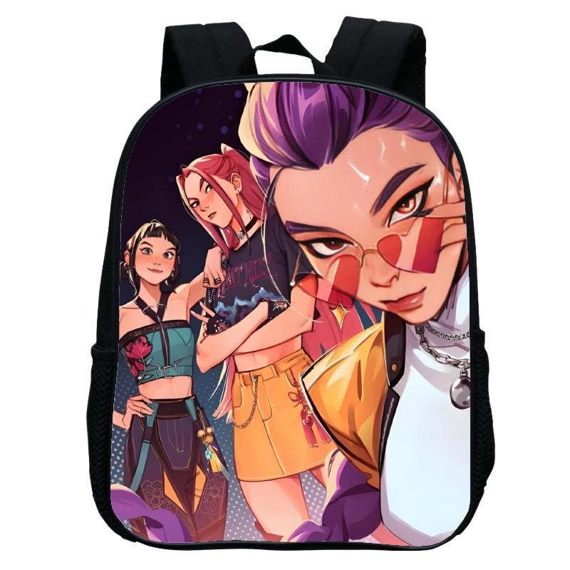 Printed Witch Hunters Huntrix Kpop Kindergarten Bag, Cartoon 12-inch Backpack Lightweight