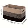 Miflame Color-Block Cotton Rope Storage Basket
