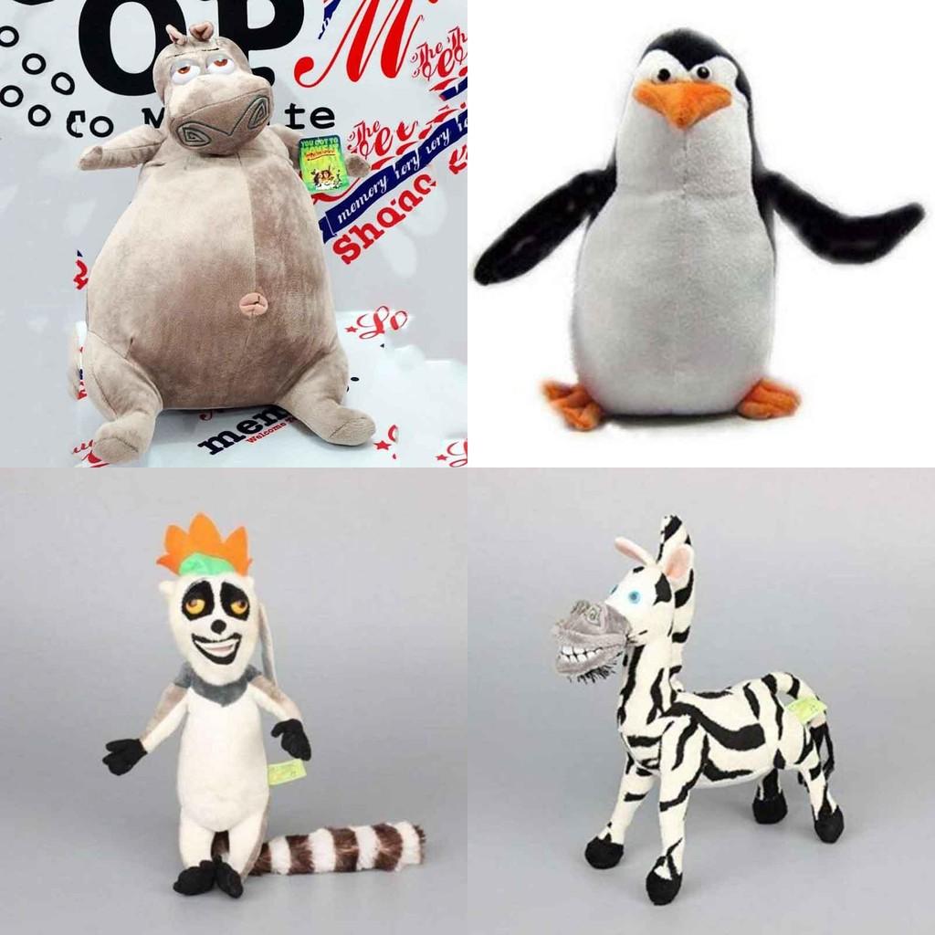 Collezione Adorabile di Peluche dei Personaggi di Madagascar con Re Julien e Amici