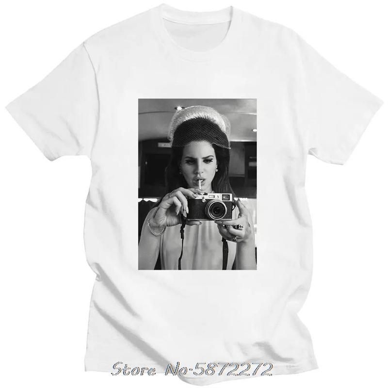 

Singer Lana Del Rey Oversized Tshirt Unisex Cotton T Shirt Fitness Tshirt Graphic Tees Funny Tops Mens Clothing Streetwear S