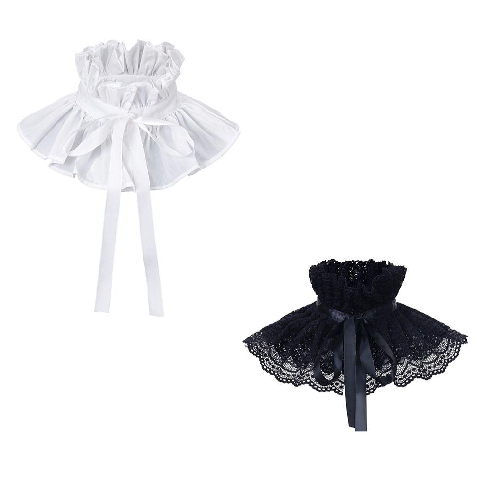 Lace Victorian False Collar Detachable Neck Tie Accessory  Clothes Accessories
