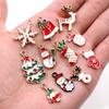 Fashion 10pcs Enamel Christmas Charm Pendant for Necklace Bracelet Earring Findings Alloy DIY Jewelry Making Supplies