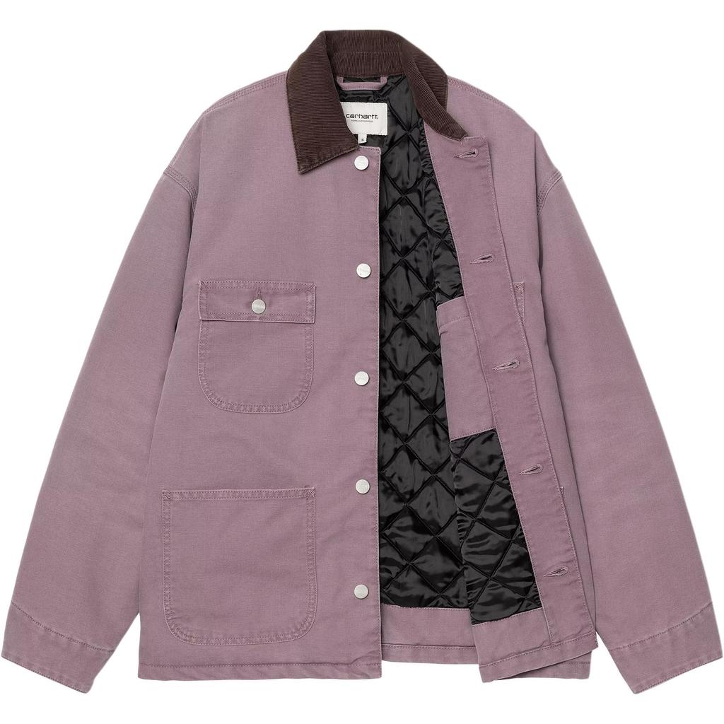 Carhartt WIP Fw25 W Og Michigan Coat Classic Loose Fit Notched Lapel Single Breasted Comfortable Simple Long Sleeve Jacket I035671-3A8-4O