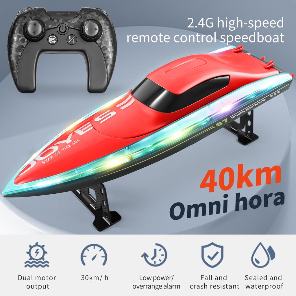 4DRC Remote Control Boat S7 Toy 2.4G High-speed Speedboat Model Electric Yacht Boys And Children Day Gift
