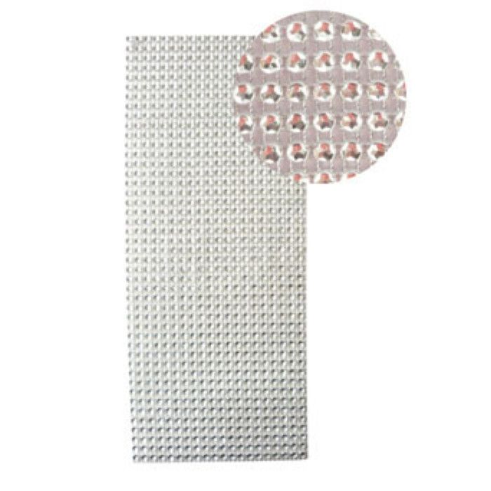 Plaque de strass adhésive 10 x 25 cm Argenté