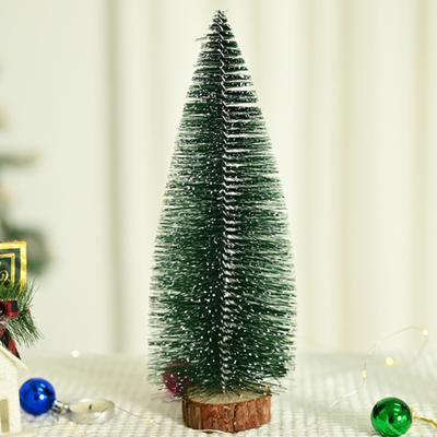 Mini Christmas Tree Artificial Snow-Flocked Xmas Tree with Pine Needle Festive Home Office Decoration for