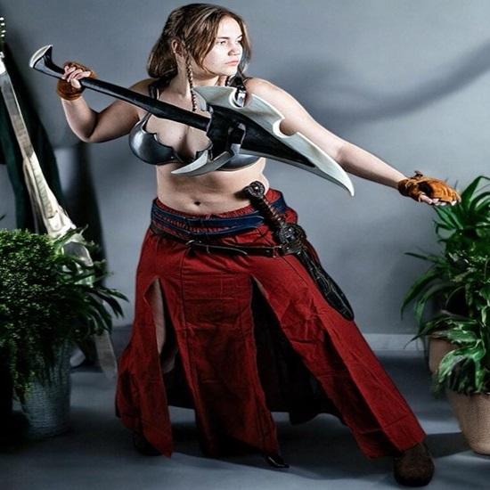 Sada brnění Valkýra pro ženy Fantasy Cosplay Oblečení LARP Kostým, Středověké šaty Brnění Dárek